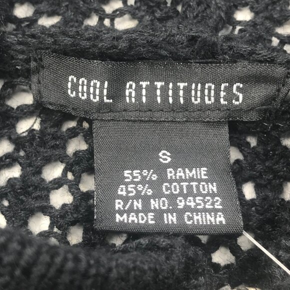 Cool Attitudes Women's Hooded Sweater Knit Size Small Black New With Tags - Picture 4 of 14
